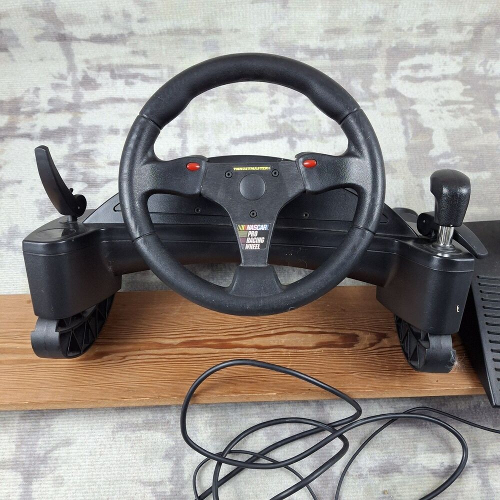 Vintage Thrustmaster NASCAR Pro Racing Wheel Untested PC 15-Pin Gameport